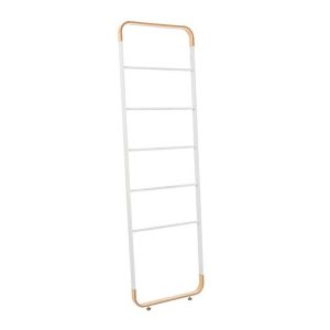 CIPI OSLOSTAIR Scala porta salviette metallo satinato bianco/nero legno curvato