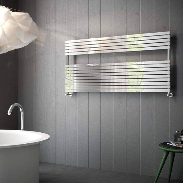 Radiatore Cordivari Design INOX STYLE FUJIKO ORIZZONTALE inox lucido  420x1200mm - immagine 3