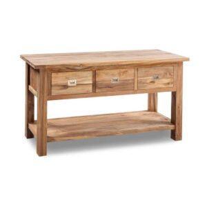 CIPI 3 CASSETTI ESSENZA Mobile in Teak massello naturale cerato con piano basso