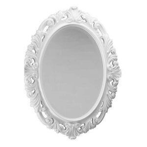 CIPI Specchio KENT legno e schiuma poliuretano decorato BIANCO o NERO LUCIDO