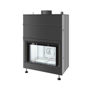Monoblocco legna Caminetti Montegrappa LIGHT 80 21kW idro con porta saliscendi