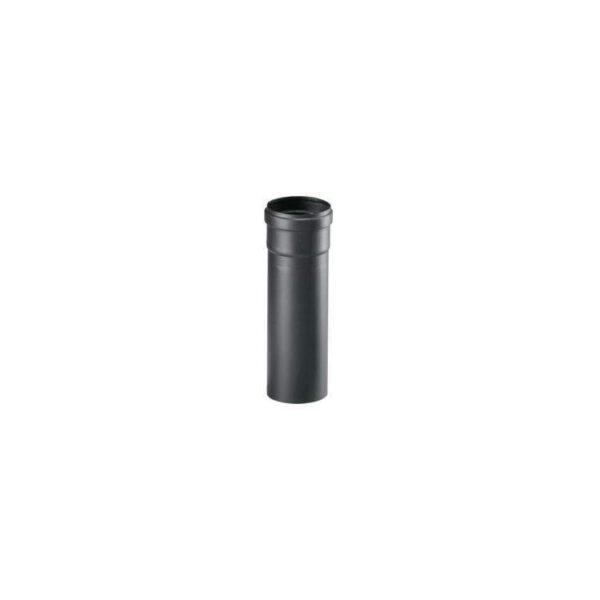 2 x APROS Linea pellet Tubo lineare T500 ø80 (M/F) acciaio nero+guarn. silicone