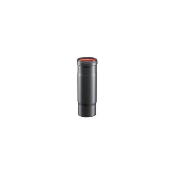2 x APROS Linea Pellet Tubo lineare TELE ø80 (M/F) acciaio nero+guarn. silicone