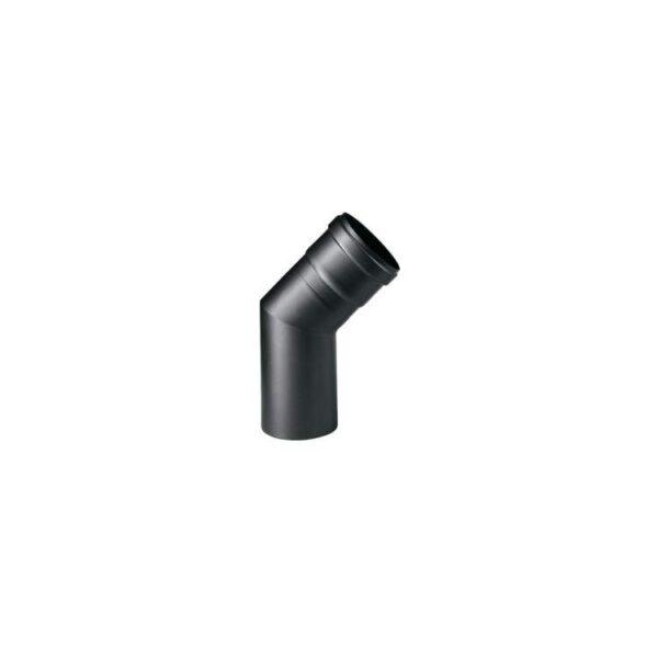2 x APROS Linea pellet-Curva C045 45° ø80 acciaio nero con guarnizione silicone