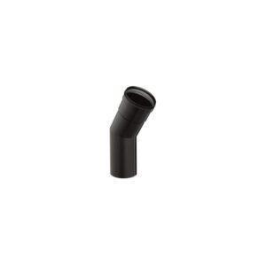 2 x APROS Linea pellet-Curva C030 30° ø80 acciaio nero con guarnizione silicone