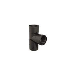 APROS Linea Pellet - Raccordo RAF4 a T 90° ø80 in acciaio nero con ispezione