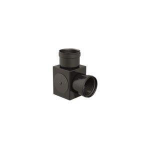 APROS Linea Pellet - Raccordo RACQ ø80 in acciaio nero ad ispezioni multiple.