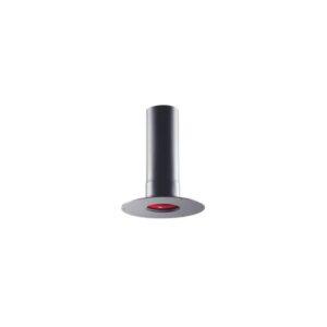 APROS Linea Pellet-Raccordo a muro completo di rosone UNICO ø80 in acciaio nero