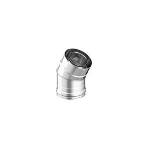 APROS Dynamic Two Curva C030 30° ø80/ø130 acciaio INOX doppia parete 316L/304BA
