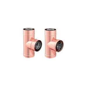 APROS Dynamic Two RAME-Raccordo T90° M/F ø80/130 RAME doppia parete T090- RACT