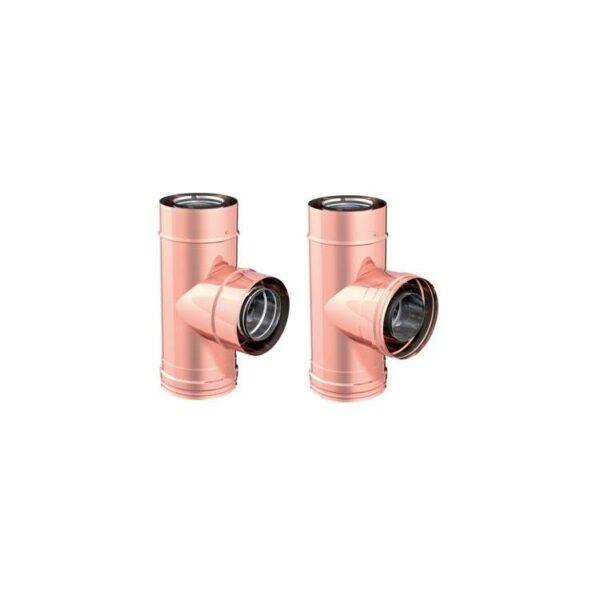 APROS Dynamic Two RAME-Raccordo T90° M/F ø80/130 RAME doppia parete T090- RACT