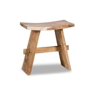 CIPI Sgabello Zen mobile bagno teak non trattato piano curvo accessori casa