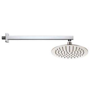 Soffione doccia Ø20 acciaio inox 304 getti siliconici anticalcare+attacco 22x22