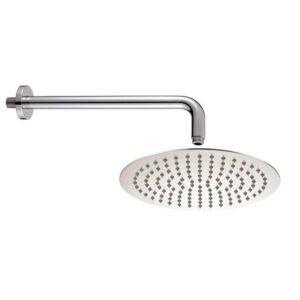 Soffione doccia Ø30 acciaio inox304 getti siliconici anticalcare+attacco Ø24