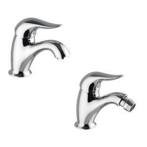 GABOLI LUIGI Set Miscelatori CINQUE Lavabo 520 + Bidet 540 finitura cromata (CR)