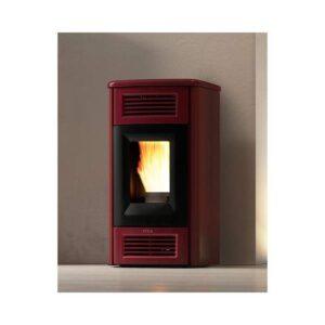 Stufa pellet Anselmo Cola TERMO PERLA PLUS 22,9kW acciaio,ceramica,porta in ghisa