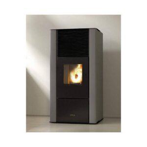 Stufa Idro a pellet Anselmo Cola ENERGYCA 24kW in acciaio verniciato e ghisa