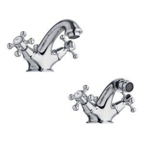 GABOLI LUIGI Set Gruppi monofori DUETTO Lavabo 808+Bidet 810 finitura cromo (CR)