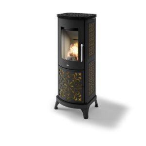 Stufa a legna ERMETICA Eva Calòr ALBERTA 8kW a convezione naturale in maiolica