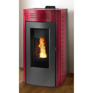 Termostufa a pellet Montegrappa ISOLA + AQ 32S per riscaldamento idraulico