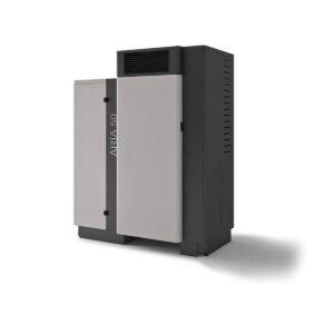 Generatore d'aria calda a pellet Eva Calòr ARIA50 50kW acciaio con doppia porta