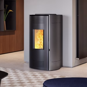 Termostufa a pellet ermetica Caminetti Montegrappa BOLINA EP 17kW ventilata top maiolica
