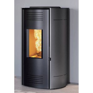 Termostufa pellet Caminetti Montegrappa BOLINA 18kW ERMETICA ventilata top maiolica