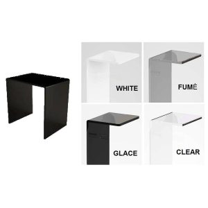 Sgabello BRIGHT in plexiglass per bagno o casa – design italiano moderno