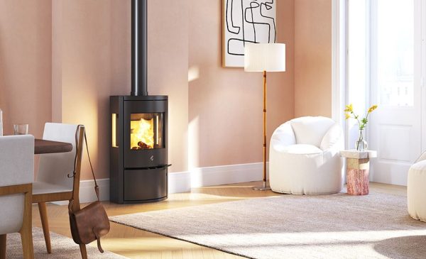 Stufa legna Ravelli CALLIOPE VIEW 8kW convezione naturale acciaio,vetro laterale - immagine 2