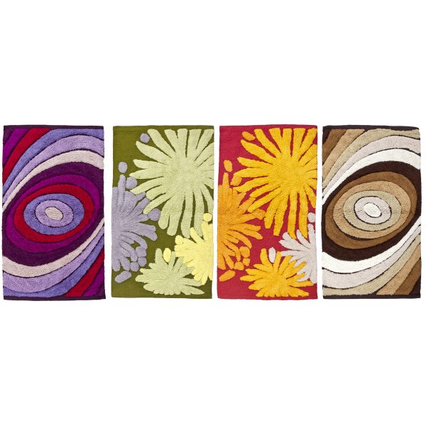 CIPI Tappeto COLOR in cotone 100% con grafiche e colori assortiti