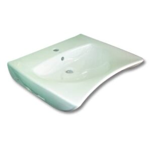 GOMAN LAVABO IN CERAMICA SERIE OPEN 66 cm BIANCO LUCIDO CON TROPPO PIENO