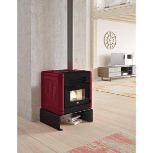 Stufa pellet Eva Calòr DADO 7,5kW ventilazione frontale e superiore in maiolica
