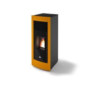 Stufa pellet Eva Calòr DEBORA 15kW acciaio ruvido 1 canalizzazione indipendente