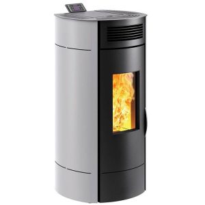 Stufa a pellet ermetica ventilata Caminetti Montegrappa DROMA 9kW in acciaio | Quaranta Store