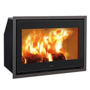 Inserto a legna Ravelli ERMES 9kW convezione naturale porta totalmente in vetro
