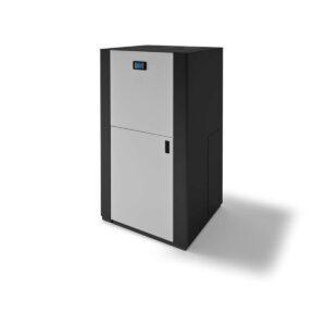 Caldaia a pellet Eva Calòr EV50 50kW in acciaio molto compatta ed efficiente