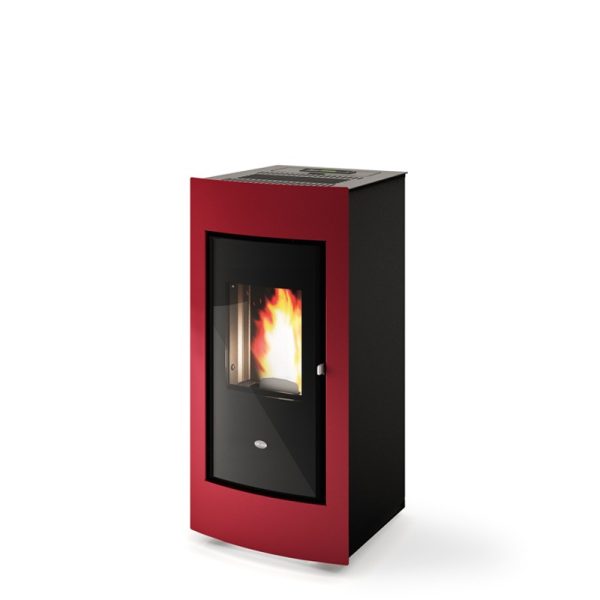 Stufa a pellet Eva Calòr EVELYN 10kW acciaio curvo 1 canalizzazione indipendente - immagine 2