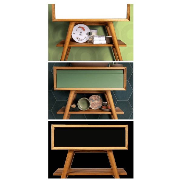 Consolle Feelcolor in teak con cassetto colorato in mogano | Quaranta Store - immagine 8