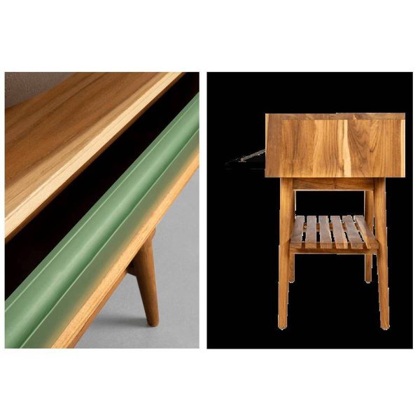 Consolle Feelcolor in teak con cassetto colorato in mogano | Quaranta Store - immagine 10