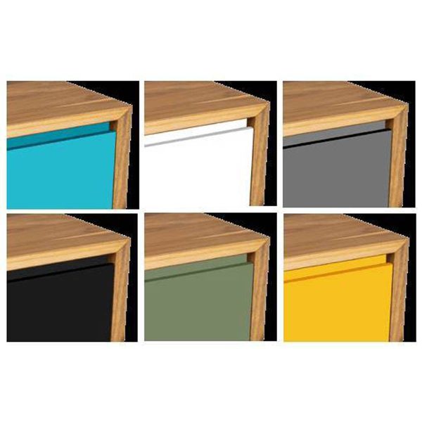 Consolle Feelcolor in teak con cassetto colorato in mogano | Quaranta Store - immagine 7