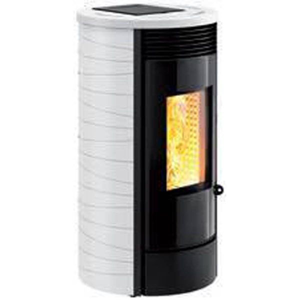 Stufa a pellet Montegrappa GASSA+ NPS10 EVO 9 kW ventilata in maiolica | Quaranta Store - immagine 10