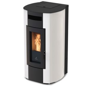 Termostufa a pellet Idro Ravelli HRV 200 20kW con rivestimento e top in CERAMICA