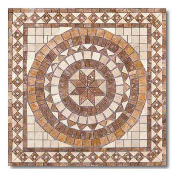 Rosoni rosone mosaico in marmo su rete per interni esterni 100x100 TIRANA