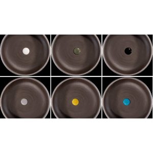 Lavandino Index Feel artigianale Ø42 cm in argilla refrattaria naturale con copri piletta smaltata
