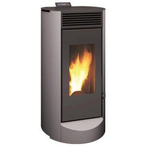 Stufa a pellet Invicta Lodi10 10kW aria calda ventilata in acciaio verniciato