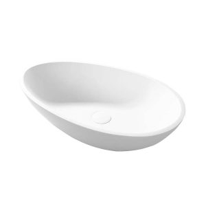 CIPI L'UOVO lavandino a ciotola con copri piletta in Istone Solid Surface HQ