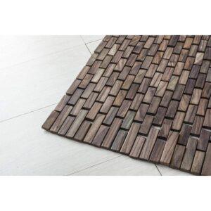 CIPI Tappeto WOOD ROSEWOOD listelli legno di rosa naturale snodato e pieghevole