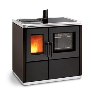 Cucina a pellet Ravelli MIA 90 9kW a convezione naturale rivestita in acciaio