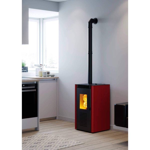 Stufa pellet Caminetti Montegrappa NODO 4kW ventilata uscita con fumi superiore - immagine 2