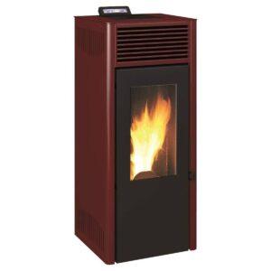Stufa a pellet Invicta Nola7 7 kW aria calda ventilata in acciaio verniciato